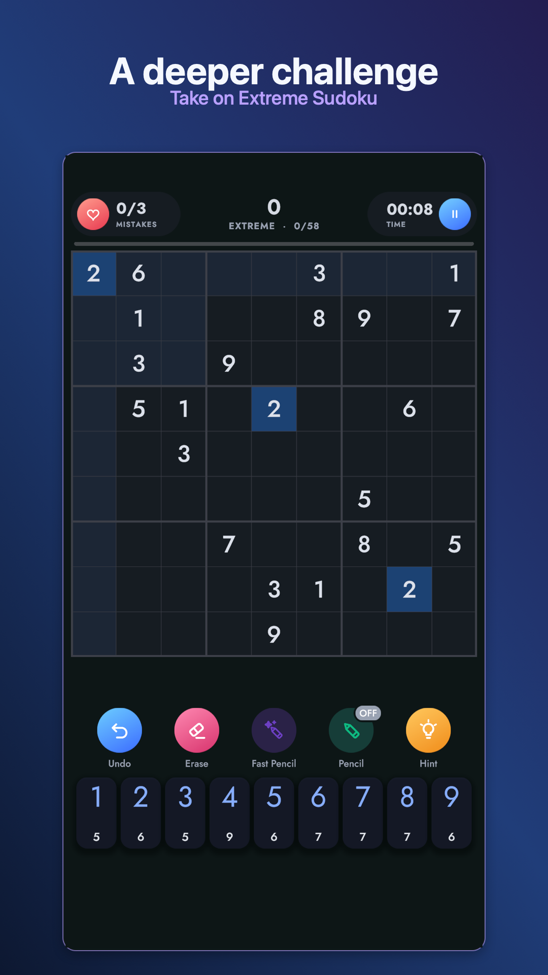Sudoku gameplay screenshot 3